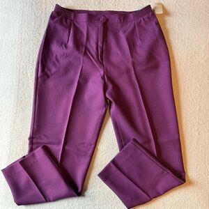 Vintage Haberdashery Plum Color Trousers, NWT. Sz 18